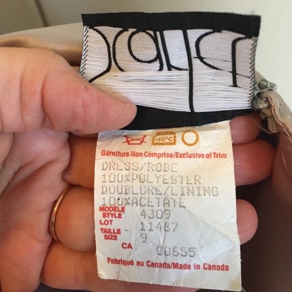 VINTAGE Hollywood fit & flare satin dress - Picture 4 of 6